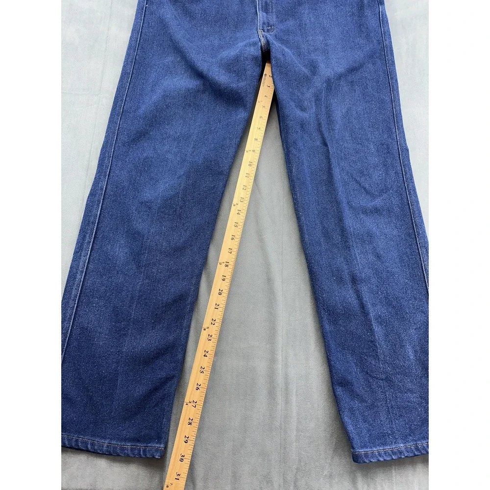 Vintage Levis Jeans Mens 42x32 Actual 39x30 Dark Blue Straight Leg USA Red Tag